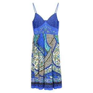 Y2K Babydoll Boho Maximalist Patchwork Print Womens Size Medium Artsy Eclectic